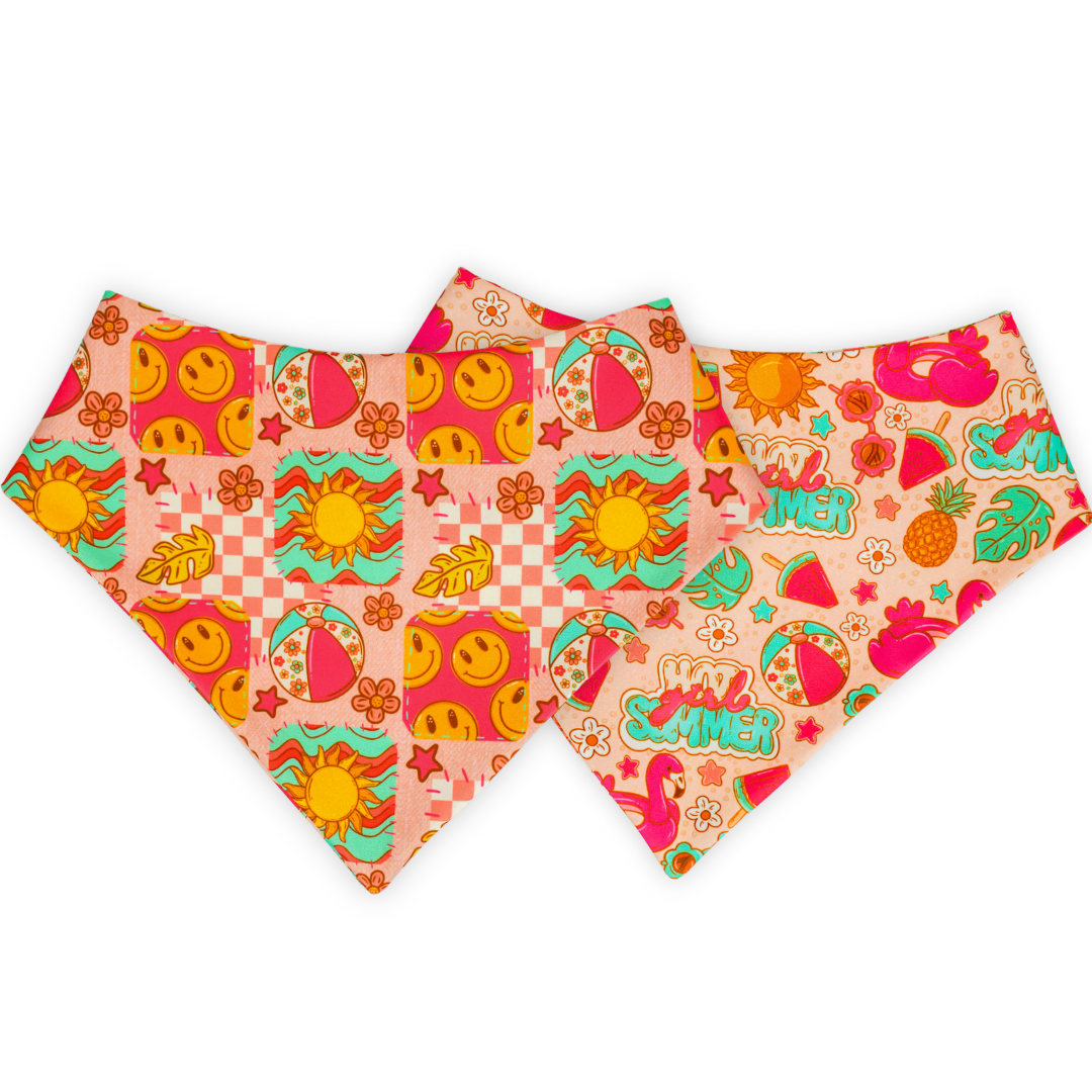 Hot Girl Summer - Active Snap On Bandana (Reversible)